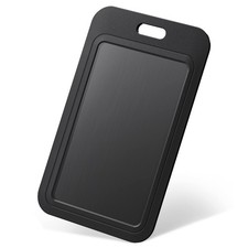 Uniclife 3 Pack Sliding Vertical Badge Holders for Office School IDs | Hard blac