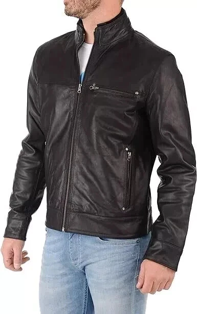 Mens Leather Jacket Luxurious Premium Leather Stylish Fashionable Party Wear