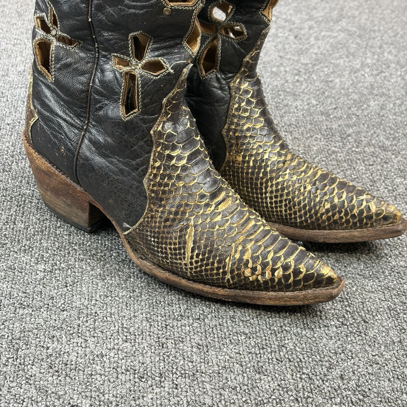 Ferrini Genuine Python Western Exotic Cowboy Boot… - image 5