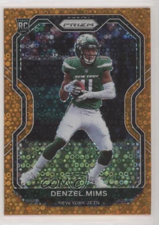 2020 Panini Prizm Rookie Orange Disco Prizm Denzel Mims #355 1md