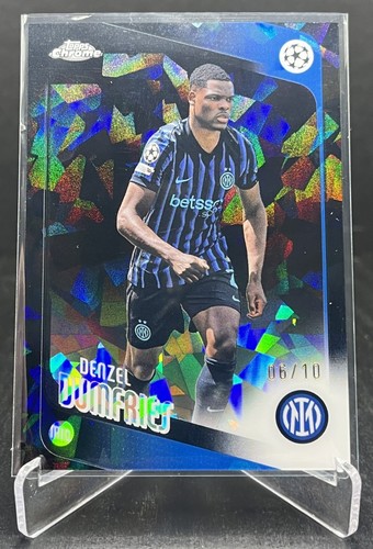 2025-26 Topps Chrome Sapphire UEFA Soccer Denzel Dumfries Black 06/10 #145