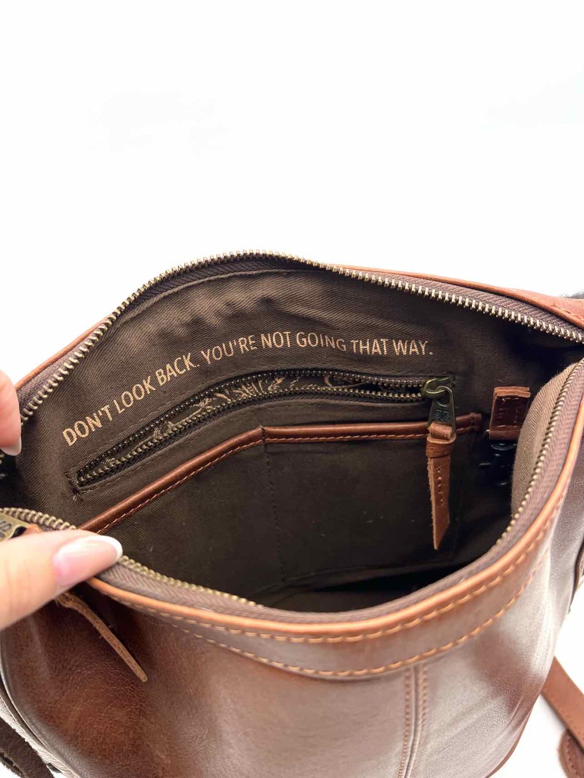 STS Brown/Multi Patchwork Leather Purses Crossbod… - image 3