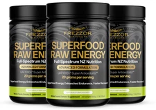 Natural Green Superfoods Raw Energy, Power, Vegan Hemp Health Aid FREZZOR 3 Pack