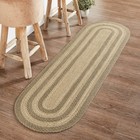 Accent Rug/Runner Cobblestone Jute Farmhouse 22x72 Oval No Slip Pad VHC Brands