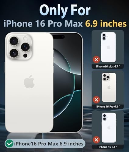 FNTCASE Funda para iPhone 16 Pro-Max: for iPhone 16 Pro Max 6.9 inch Claro - 第 5/7 張圖片