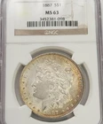 1887 Morgan Dollar NGC MS63 (Light Toning)