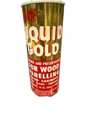 Vintage Scott’s Liquid Gold Wood Cleaner – 16 oz Metal Can – Nearly Full 