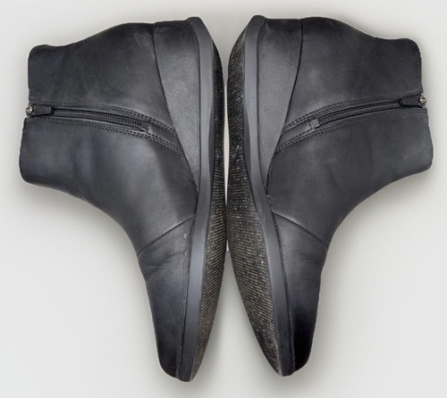 Dansko Serenity Wedge Ankle Booties Women's 40 Black Leather Zipper Waterproof - 第 4/12 張圖片