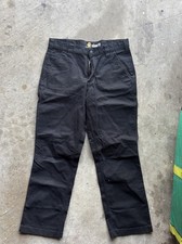 Carhartt Men's Relaxed Fit Black Cotton Blend Casual Pants Zip Button Closure