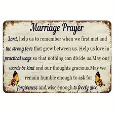 Rustic Marriage Prayer Tin Metal Signs Home D cor Vintage Wall Art with Inspirat