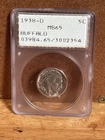 1938-D MS65 PCGS 5C “Old Holder Gen 1.2 1986-1989”