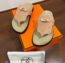 Authentic Hermès Tan Sandals, Comes with Ori...