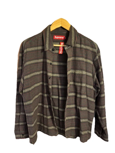 Chemise rayée tissée Supreme FW24 neuve avec étiquette taille S