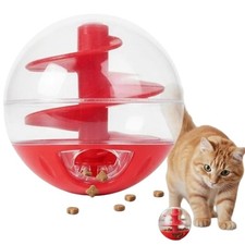 Cat Treat Dispenser Toy Interactive, Slow Feeder Cat Treat Ball for Cats, Adj...