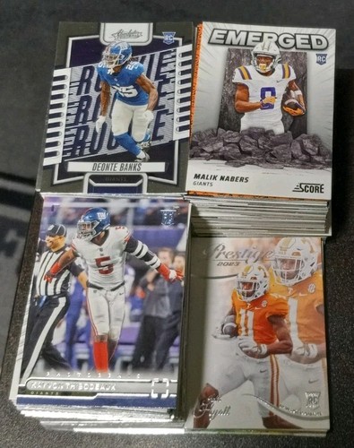 Lot of 300+ all different NY Giants cards, 19 Inserts, Eli, Nabers RCs, Taylor +