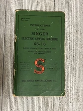 1948 Singer 66-16 Electric Sewing Machine Instructions