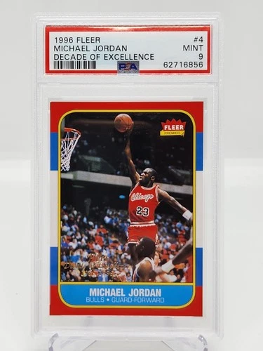 1996 Fleer Michael Jordan Decade of Excellence #4 PSA 9