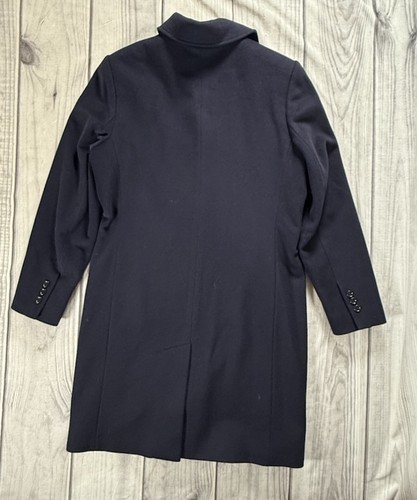 LL Bean Coat Classic Long Wool Cashmere Peacoat Minimalist Blue Women’s 10 - Picture 9 of 9