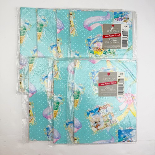 Vintage 1992 American Greetings Babyparty Geschenkpapier Menge 7 Kinderreime - Bild 5 von 5