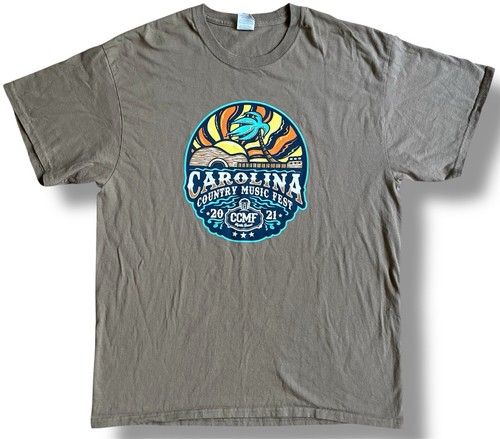 Carolina Country Music Festival 2024 T-Shirt Size XL Brown Short Sleeve Band Tee