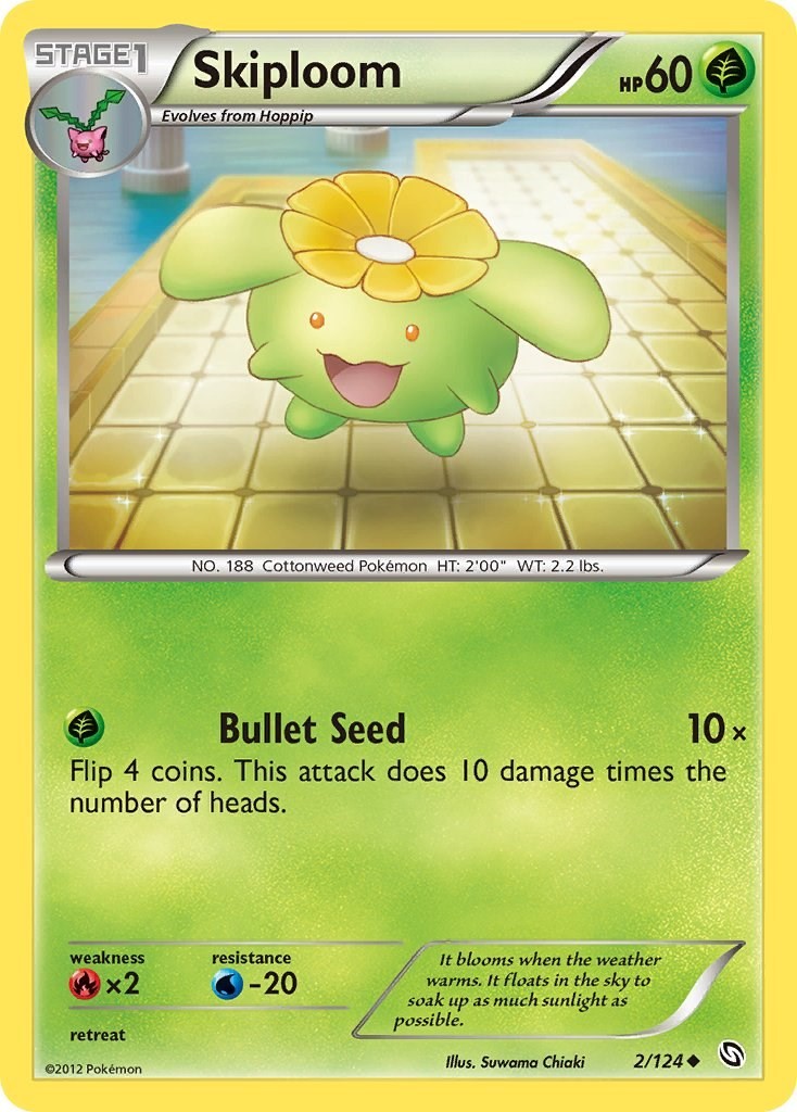 Skiploom (2/124) Uncommon NM DRX Dragons Exalted Pokemon TCG