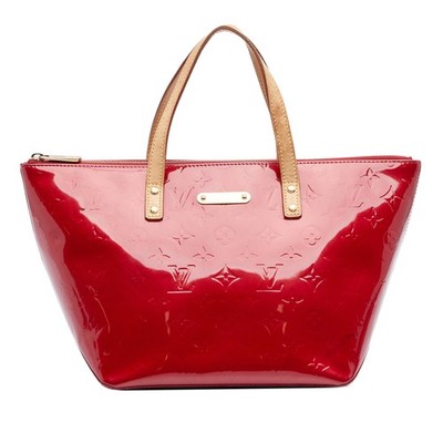 Louis Vuitton Monogram Vernis Bellevue PM Pre-Loved Handbag Red