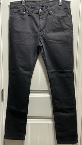 Levis 511 Jeans Herren Größe 34x34 Schwarz Denim Slim Straight Hose Logo 90er Vintage - Bild 1 von 21