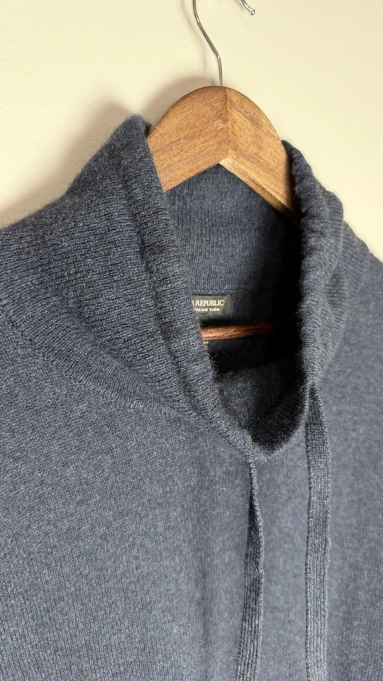 Banana Republic высокий свитер 2XL итальянская пряжа шерсти зимний уютный - Изображение 3 из 4