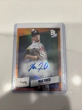 2024 Topps Big League Electric Orange Foil Auto Max Fried BEF-MF Braves SP