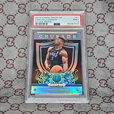 Panini 2019-20 Prizm Draft Picks Crusade Zion Williamson #51 Silver Prizm RC PS…