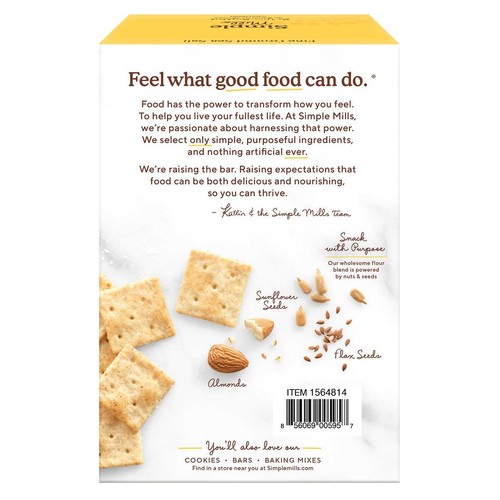 Simple Mills Almond Flour Sea Salt Crackers, 10 Ounce (2 Count) - Picture 3 of 5