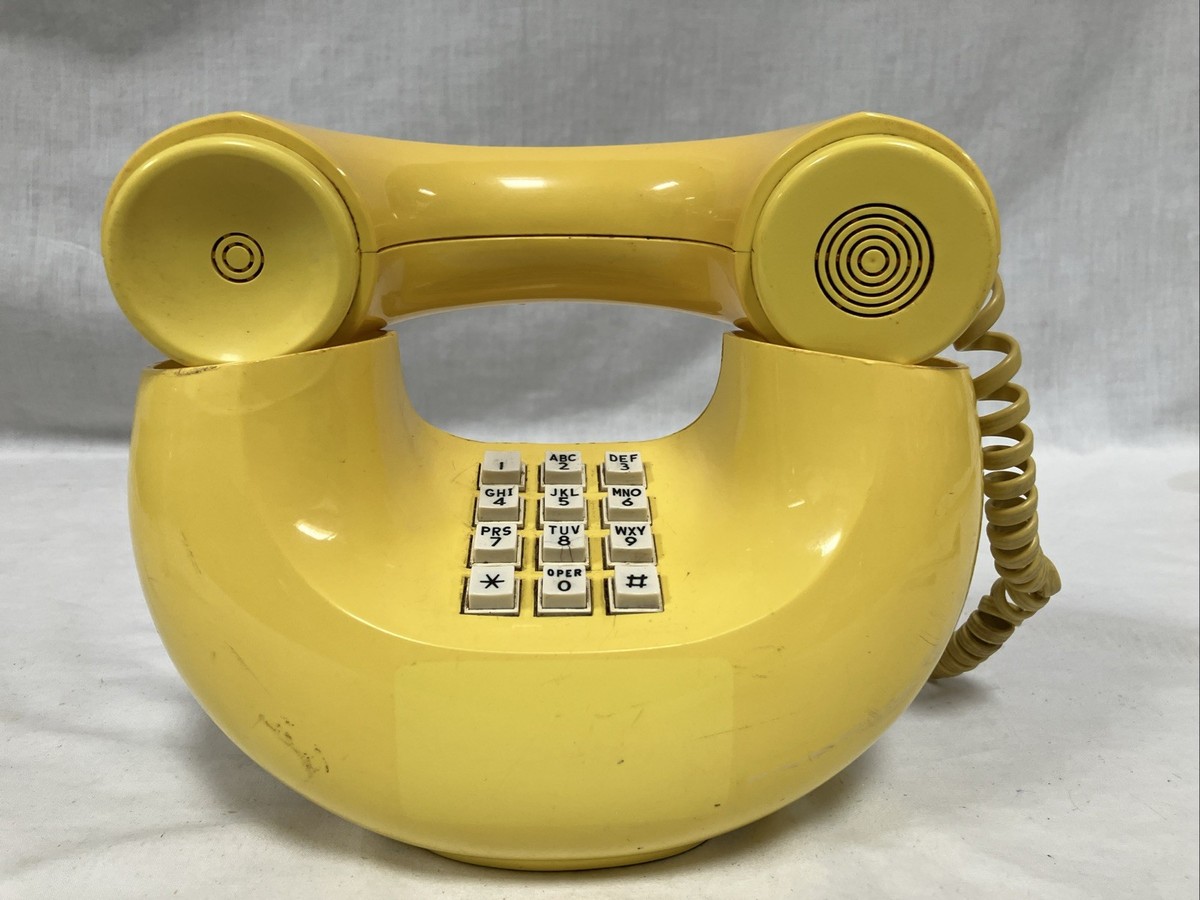 Vintage Western Electric Yellow Sculptura Donut Push Button