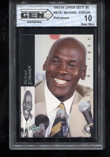 Michael Jordan 1993-94 Upper Deck SE #MJR1 Retirement Card Bulls GEM MINT 10