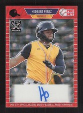 Hedbert Perez 2021 Pro Set Metal - 1989 Autographs Wave Red Auto #PA-HP1