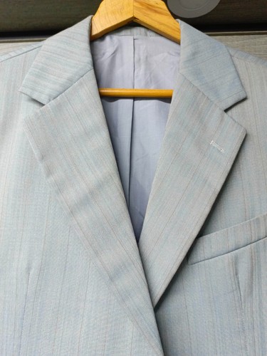 1960s vintage handtailored bespoke classic all worsted 2 buttons striped suit - Picture 6 of 16