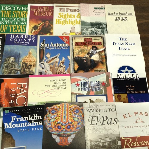 TEXAS VINTAGE LOT + Brochures Pamphlets Ephemera Ads Postcards Bumper Sticker - Picture 6 of 18