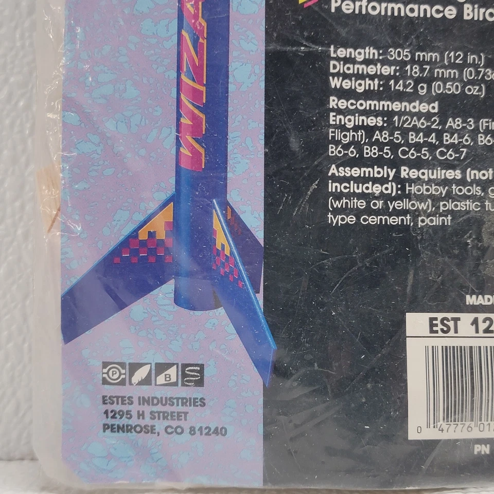 Estes Beta Series Wizard Flying Model Rocket Kit Skill Level 1 - Image 4 of 4