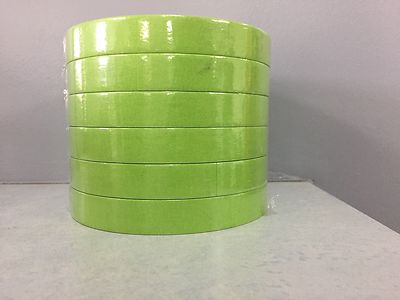 3M 26334 3/4'' Green Scotch Masking Tape 233+ 18mm 6 Rolls Half Sleeve