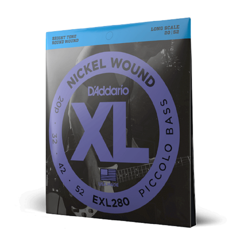 D'Addario EXL280 Nickel Wound Piccolo Corde per Basso 20-52 Scala Lunga - Foto 1 di 24