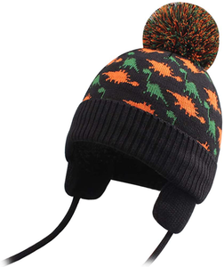 Fuoita Kids Baby Dinosaur Beanies Toddler Winter Hat Pom Pom Caps Gift For Girls Ebay
