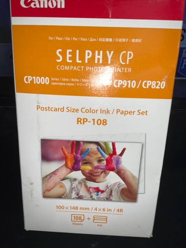 Canon RP-108 Color Ink + Paper Set 8568B001 Selphy CP910 CP820 SEALED NEW✅❤️️✅❤️ - Picture 1 of 2