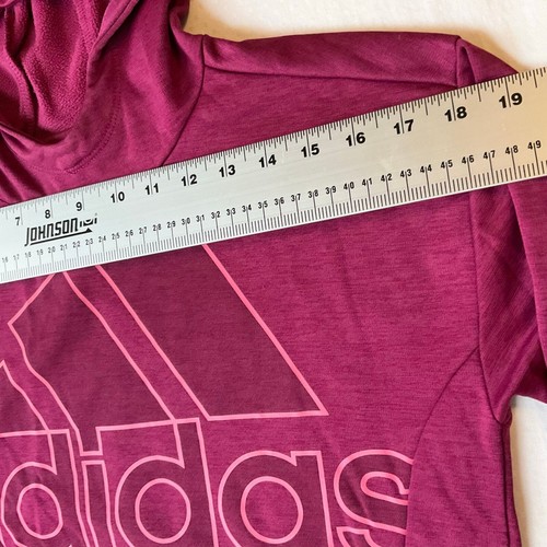 Adidas Girl’s Long Sleeve Hoodie size XL (16), Berried Pink, with Hand Warmer - Picture 2 of 10