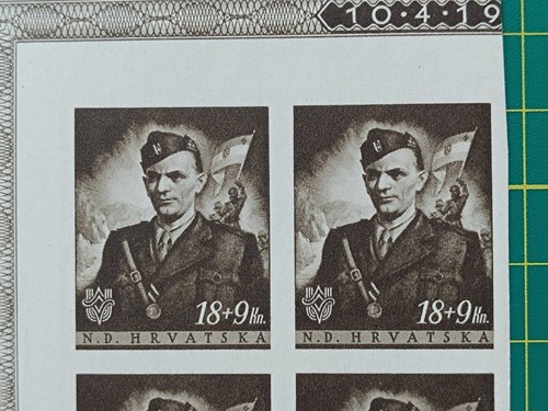 Croatia post stamps 1944, Jure Francetic - SP45, block of 4, MNH - Picture 3 of 5