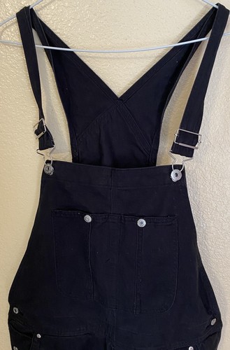H$M Men’s Black carpenter Overalls Size M Adjustable Straps - Picture 2 of 10