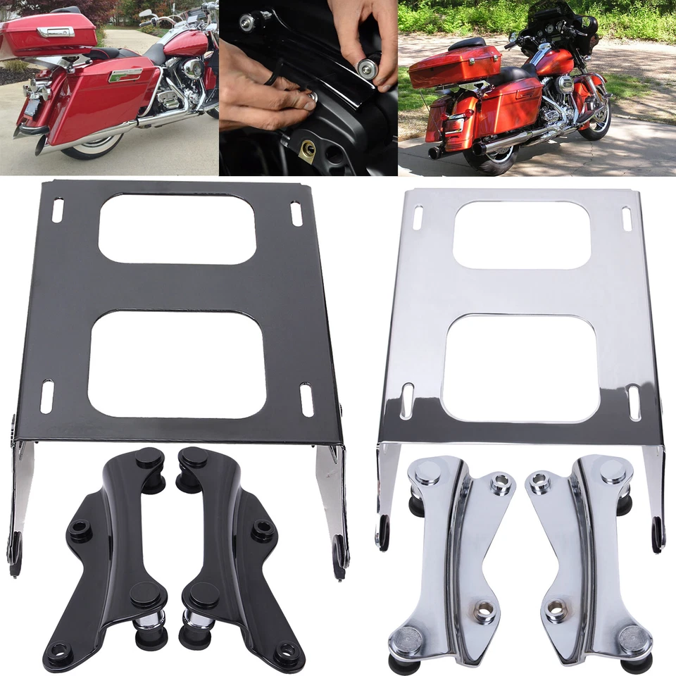 2-цветный Two-Up Tour Pack Pak держатель багажник для Harley Ultra Limited 2014 + - Изображение 2 из 4