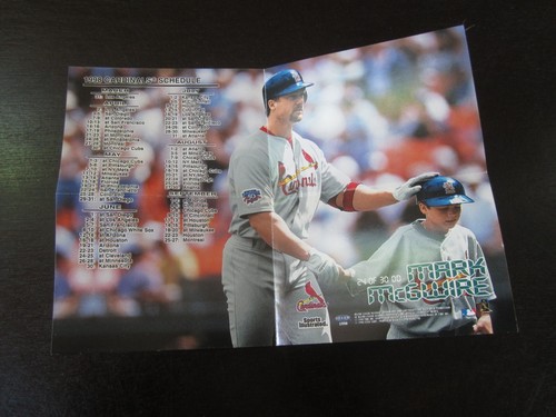 1998 Sports Illustrated Schedule # 24 OD Mark McGwire 5 x 7 Mini Poster (B65)