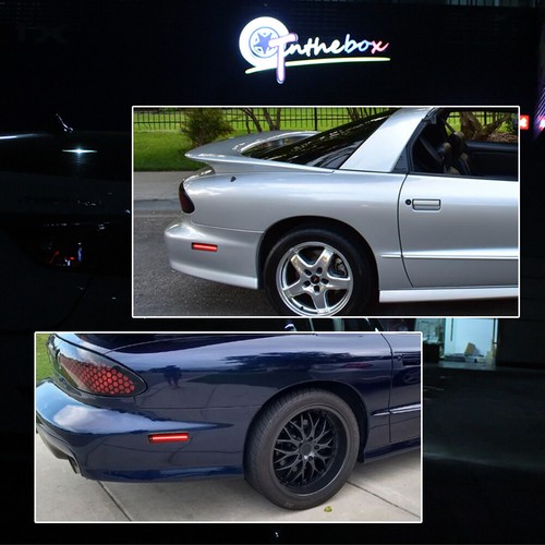 Smoke Red LED Rear Side Marker Signal Lights For 93-02 Pontiac Firebird Trans AM - Picture 7 of 9