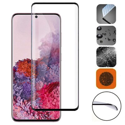 Panzerfolie aus Echtglas für Samsung Galaxy S20 Plus Displayschutzglas gebogen