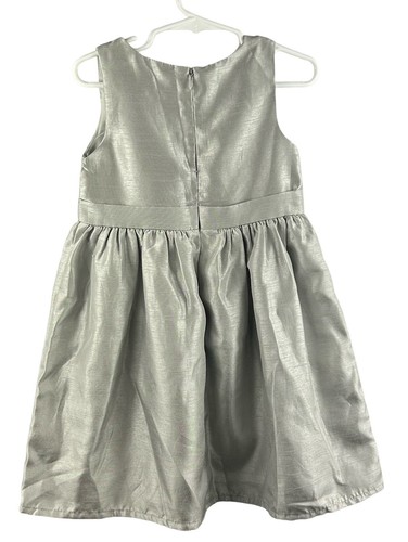 Gymboree Girls Dress/Hairbow Dove Gray Sparkle Special Occasion Party Size 4 EUC - Picture 2 of 4