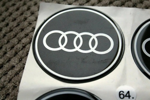 Universal Audi sticker logo 60mm set for light alloy wheel ... - Picture 2 of 4